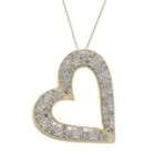 2cttw Diamond Pendant 18k Gold over Sterling Silver