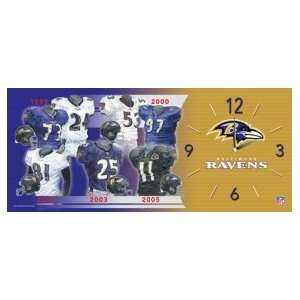  Baltimore Ravens Uniform History Clock