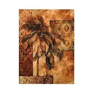  Golden Palm Tapestry I Poster Print