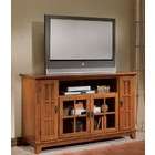 Home Styles Entertainment Credenza with Glass Doors in Warm Oak Finish