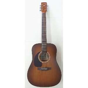  A&L Cedar Antique Burst Left Acoustic Guitar: Musical 