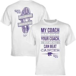  Kansas State Wildcats Coaches vs. Cancer T Shirt   White 