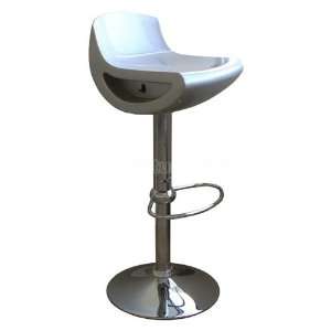   Silver 30 Moulded Plastic and Chrome Bar stool Furniture & Decor