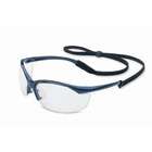   Vapor Safety Glasses With Metallic Blue Frame And Clear Hard Coat Lens