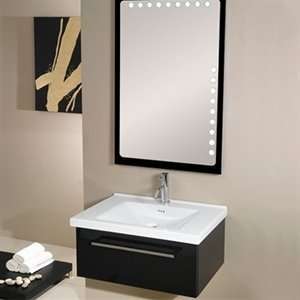   Set FL4 Glossy Black Iotti Fly Bathroom Vanity