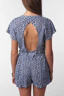 UrbanOutfitters  Staring at Stars Crepe Open Back Romper