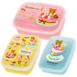    San x Rilakkuma 3 Different Sized Lunch Boxes Toys & Games