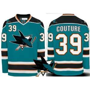   Logan Couture Home Green Hockey Jersey (ALL are Sewn On) Sports