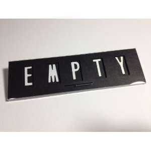   In USE, Door Sign with permanent mounting tape, Black