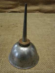 Vintage Metal & Brass Oil Can Antique Oiler Tractor Old  