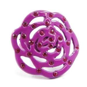  Ring french touch Camélia purple. Jewelry