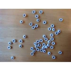 TUNGSTEN FLY TYING BEADS WHITE 4.0 MM 5/32 100 COUNT  