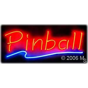 Neon Sign   Pinball   Large 13 x 32 Grocery & Gourmet Food