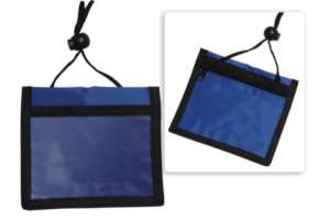 Blue Premium 3 Pocket Neck Wallet ID Holder 1860 2602  