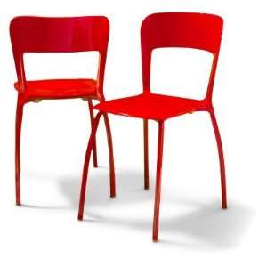  Best Selling Home Decor Red Modern Chairs   Set of 2: Home 
