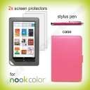   Case + Screen Protectors + Stylus for Nook Tablet, Nook COLOR