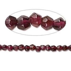  Faceted Round Garnet Gemstone Beads 3.5mm: Patio, Lawn 