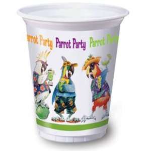 Caribbean Parrot Party 16 oz Plastic Cups 8 Per Pack: Home 