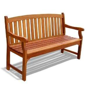  Outdoor Wood Bench: Patio, Lawn & Garden