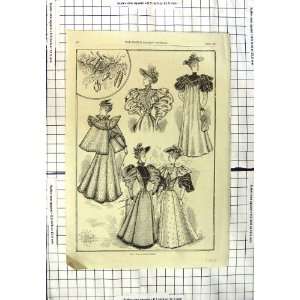  1893 Young Ladies Fashion Journal Walking Dresses
