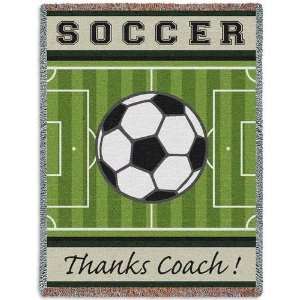  Thanks Coach Soccer Throw   70 x 53 Blanket/Throw