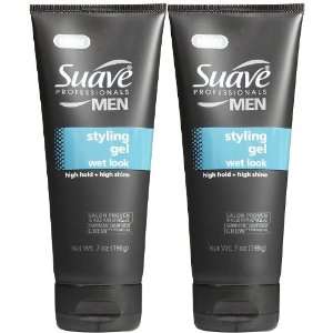  Suave Professionals Mens Styling Gel, Wet Look, 7 oz 
