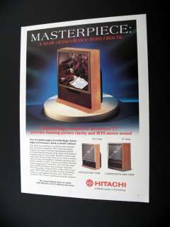 Hitachi 42 Inch Projection TV television 1988 print Ad  