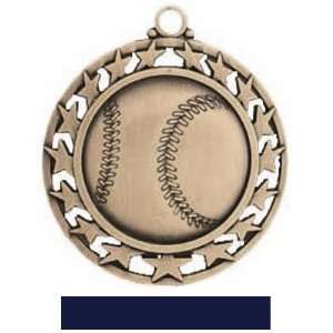 Hasty Awards 2.5 Custom Baseball With Stars Medals BRONZE MEDAL/NAVY 