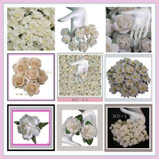 50 Paper Wedding Doll Craft Flower Roses Supply ZR8 427  