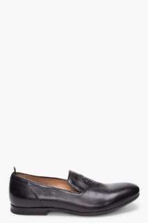 Alexander McQueen black leather loafers for men  SSENSE