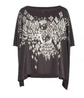 Embellished Ikat Owl Top, Women, Graphic T Shirts, AllSaints 