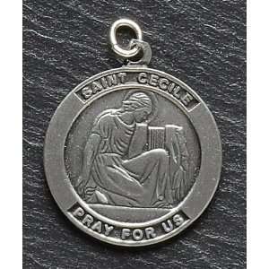  Pack of 4 Patron Saint Cecile Pewter Medal Pendant 