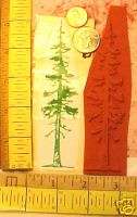 LRG PINE TREE, REDWOOD, SEQUOIA UNMOUNTED RUBBER STAMP  