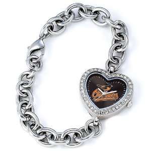  Ladies MLB Baltimore Orioles Heart Watch Jewelry