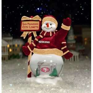  San Francisco 49ers Team City Limits Snowman NFL Football 
