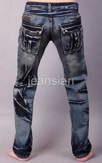 VVW Mens Designer Jeans Denim Pant Stylish NEW J009B W30 W35/32   USA 