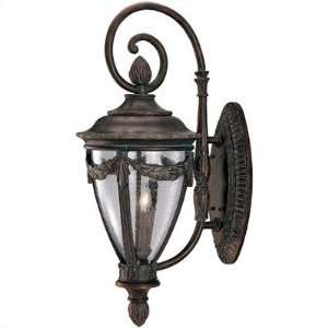 Acropolis Outdoor Wall Lantern in Bark and Gold Size 45.5 