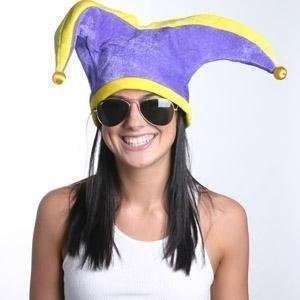   : Jester Hat   Purple/Yellow with blinking lights: Sports & Outdoors