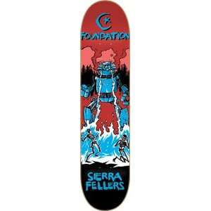Foundation Fellers Monster Skateboard Deck   7.75  Sports 
