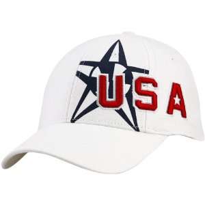 Nike USA White Legacy 91 Swoosh Flex Fit Hat  Sports 