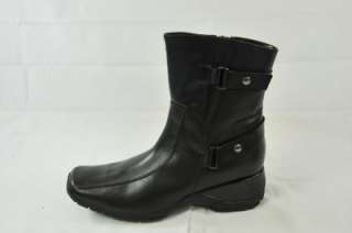 CLARKS MIA WILD II LEATHER CONTEMPORARY ANKLE ZIPPER BOOT $170 BROWN 