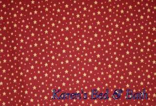 Red With Gold Stars Patriotic Curtain Valance NEW  