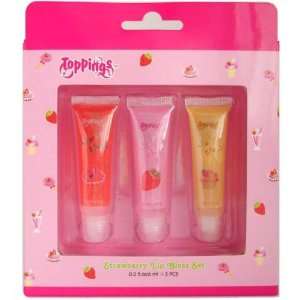  Strawberry Lip Gloss Trio Set Case Pack 60   681996 