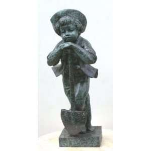   Metropolitan Galleries SRB96017 Boy with Shovel Bronze