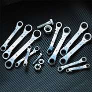   12 pc. Wrench Set,12 pt. Offset Ratcheting Box End Metric and Standard