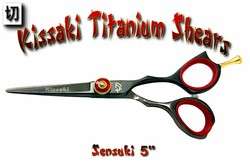 Kissaki Black 5 Salon Shears Hair Cutting Scissors  