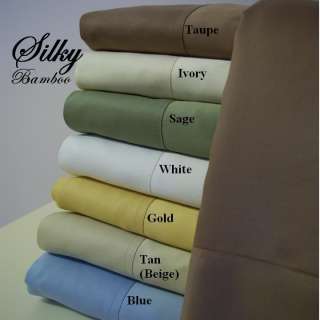 Silky 100% Bamboo Sheet Set ~ 7 Available Colors  