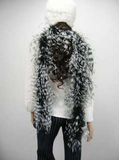 Cool super long real warm ostrich fur scarf*two colors  