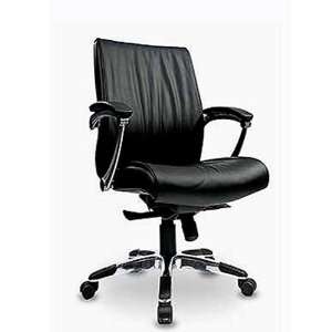  Perch Leather Ergonomic Office Chair   Medium Back: Home 