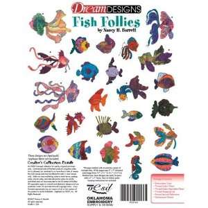  Fish Follies Embroidery Designs by Nancy Barrett on a 